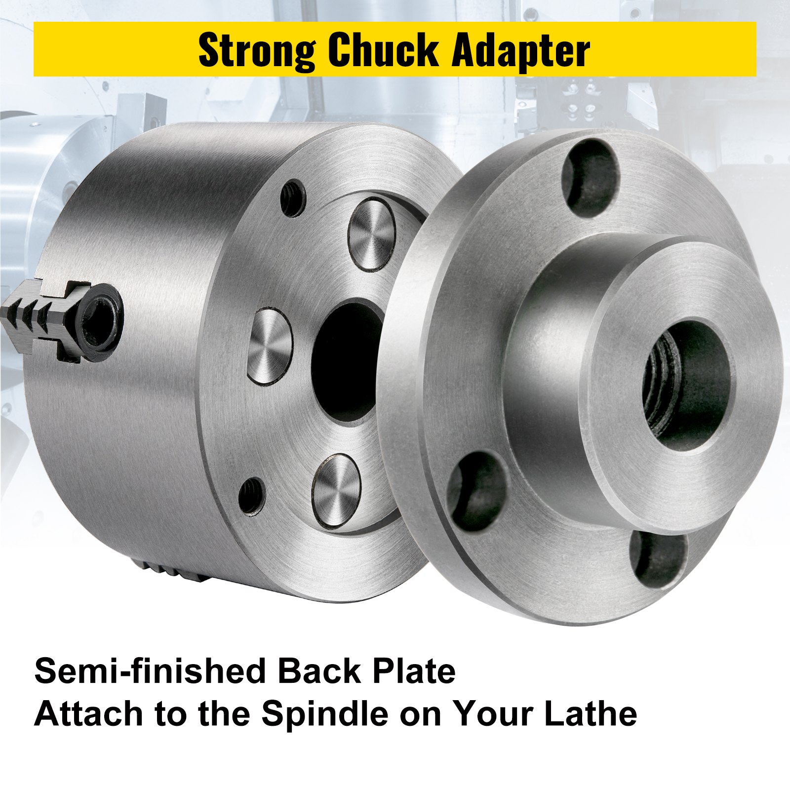 Vevor Metalen Draaibank Klauwplaat Omkeerbare Klauw Metalen Klauwplaat 100 Mm