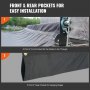 front and rear pockets of VEVOR dump truck mesh tarp for easy installation with roller and ropes.