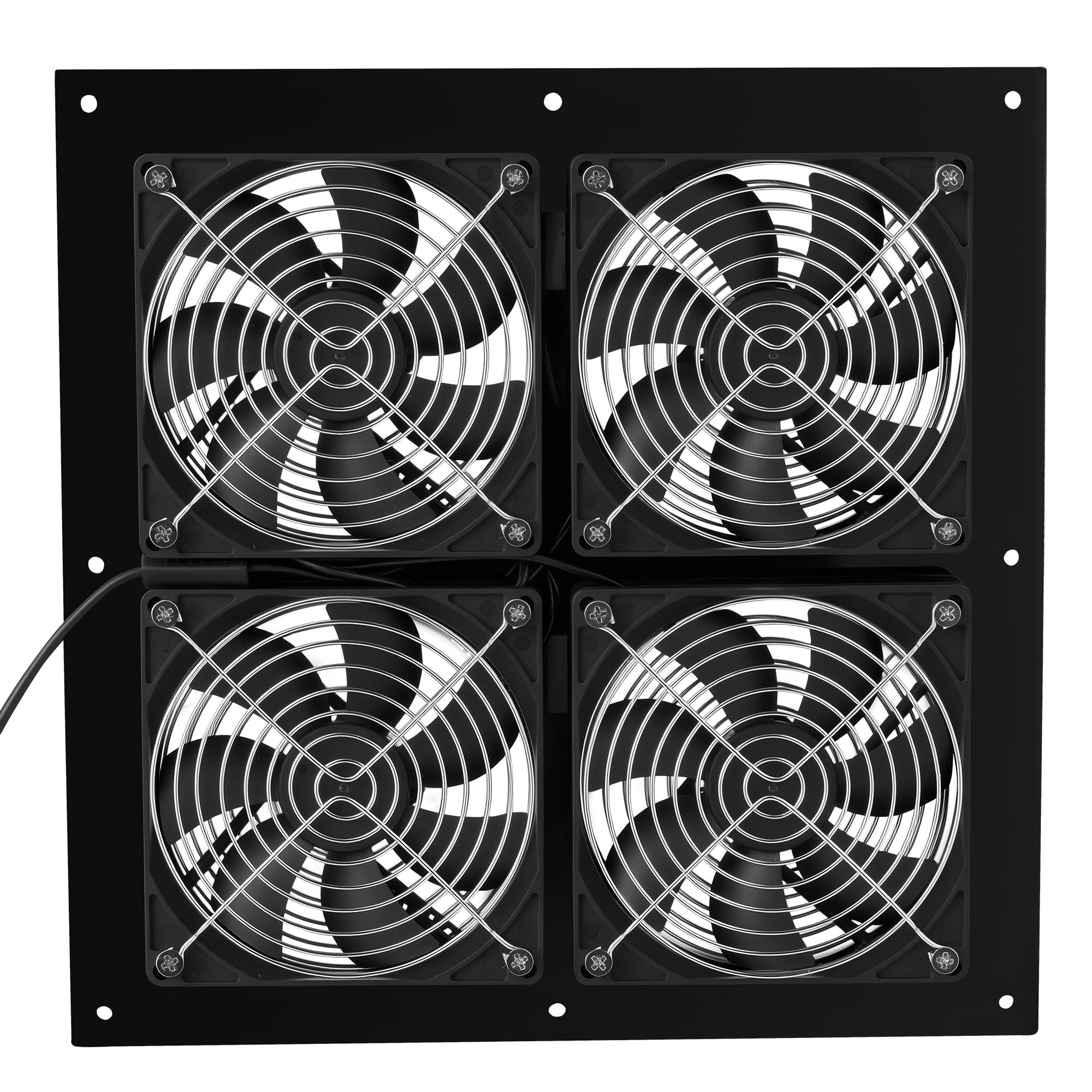 VEVOR 25W Solarventilator, 12V zonnepaneel met 4 ventilatoren, max. 2668 RPM, zonneventilator voor een luchtstroom van 748 m³/h, 5 m/s, op zonne-energie werkende afzuigventilator voor kleine kippenhokken en kassen.