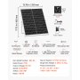 VEVOR 25W Solarventilator, 12V zonnepaneel met enkele ventilator, max. 2030 RPM, zonneventilator voor 374 m³/h luchtstroom, 4,3 m/s, op zonne-energie werkende afzuigventilator voor kleine kippenhokken en kassen.