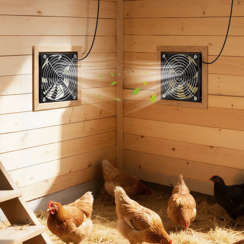 VEVOR 30W Solarventilator, 12V zonnepaneel met dubbele ventilator, max. 2668 RPM, zonneventilator voor 680 m³/h luchtstroom, 5 m/s, op zonne-energie werkende afzuigventilator voor kleine kippenhokken en kassen.