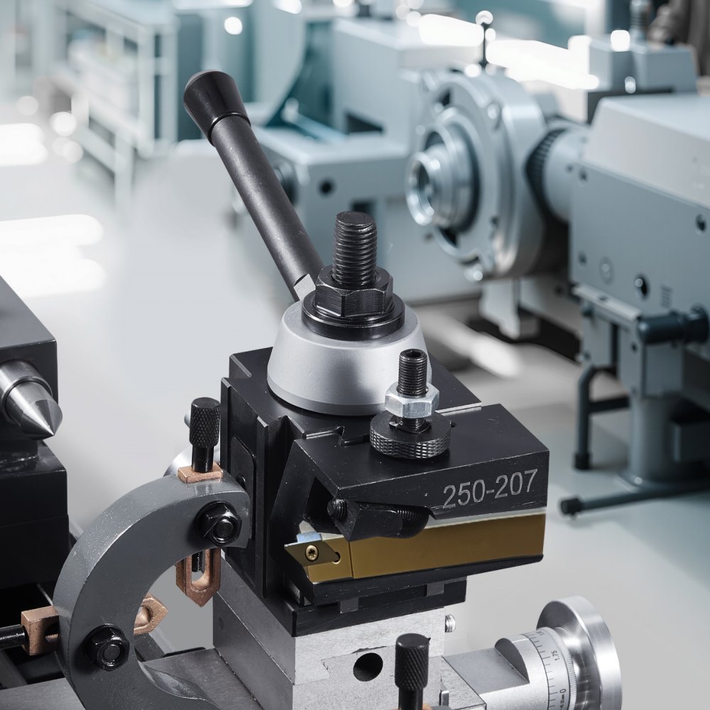 VEVOR 8-delige set snelwisselgereedschapshouders, stalen houder, geschikt voor minidraaibanken en metaaldraaibanken met een zwenkdiameter van 152,4 tot 305 mm, ideale verbetering voor uw werkplaats