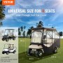 VEVOR Transparent Golf Cart Rain Cover 4 Person Golf Cart Cover 144 x 113cm 600D Waterproof Portable Mobile Golf Cart Storage Cover Fits EZGO TXT Golf Cart
