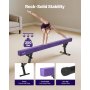 VEVOR Adjustable Balane Beam for Kids, 8FT Gymnastics Beam, High and Low Floor Beams of 5 Adjustable Heights for All Gymnastic Levels, Professional Gymnastic Equipment for Home and Gym Center, Purple