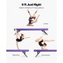 VEVOR Adjustable Balane Beam for Kids, 8FT Gymnastics Beam, High and Low Floor Beams of 5 Adjustable Heights for All Gymnastic Levels, Professional Gymnastic Equipment for Home and Gym Center, Purple