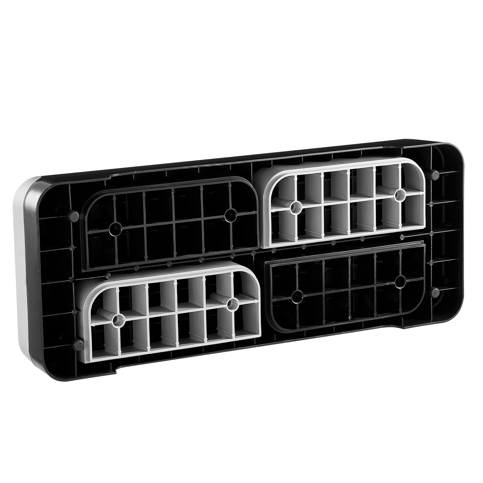 VEVOR Aerobic Step Board Hoogteverstelbaar Trainingsbord (10,16-20,32 cm) Stepper Fitness met 250 kg draagvermogen Antislip oppervlak Bank voor thuisgym Cardio Krachttraining Grijs