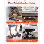 VEVOR Aerobic Exercise Step Platform, 28-Inch Workout Aerobic Stepper, Height Adjustable Fitness Training Step Deck Trainer with 4 Risers, Non-Slip Surface Bench for Home Gym Cardio Strength, Red
