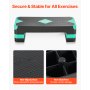 VEVOR Aerobic Stepping Board Stepper Step Bench Verstelbare Stepper Groen 250kg