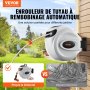 VEVOR Slanghaspel Water 25mx12mm met Wandmontage Draagbeugel Slanghaspel met 9-standen sproeikop & Tuinslang 180° Draaibaar Wandgemonteerde Slangbox met Automatische Oprolfunctie Bewatering Auto Wassen