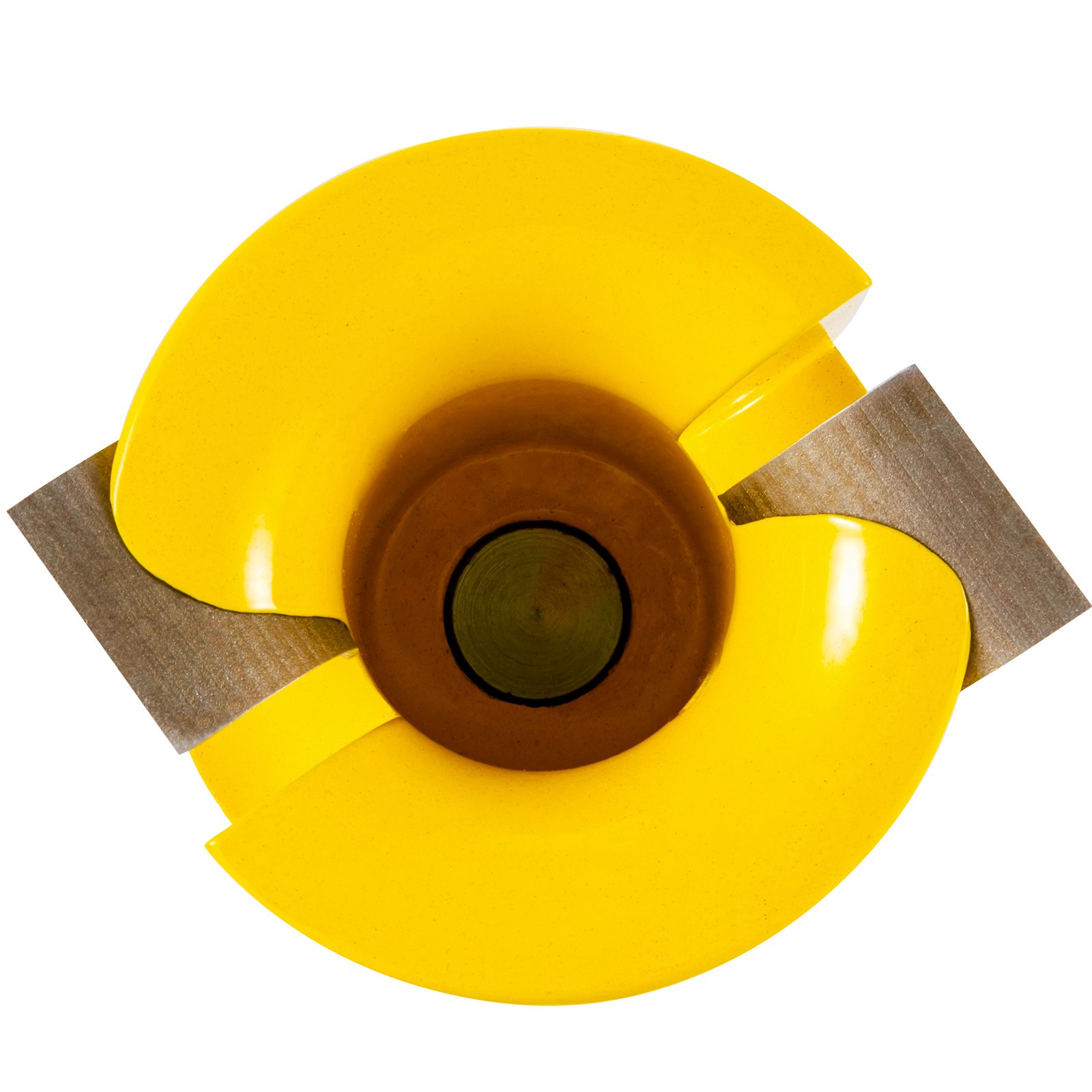 VEVOR Tenon Cutter Forstner-boor 38 mm, 4 bladen Tenon Cutter Forstner-boorset voor balkenbedden, balkenleuningen, balkenhekken, balkentafels enz. Forstner-boorset geel