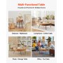 VEVOR 2 Pieces Round Coffee Tables Sets, 31.3 in Industrial Living Room Table with 1 End Side Table, Easy Assembly Coffee and End Tables Sets with Metal Legs, for Office, Living Room and Apartment