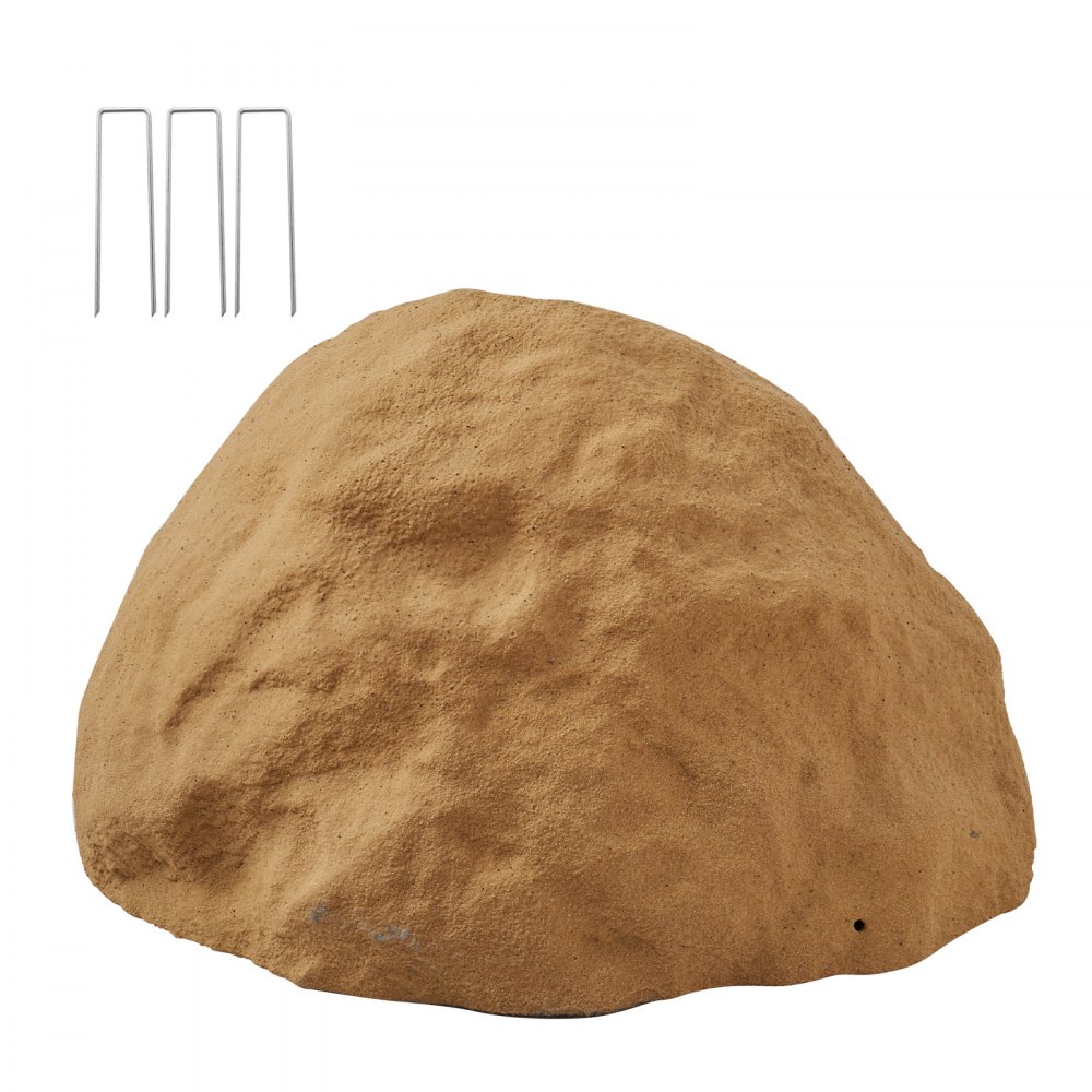 VEVOR Cover Rock, kunstmatige stenen afdekking voor buitengebruik, tuinrots, lichtgewicht en weerbestendige kunstmatige rots voor landschapsarchitectuur, tuin- en erfdecoratie, zandbruin, maat M