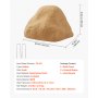 VEVOR Cover Rock, kunstmatige afdekking voor buiten, realistische steenlook, tuinstenen, kunstmatige rotsen van polyresin voor landschapsarchitectuur, tuindecoratie, zandkleur, 410 x 390 x 260 mm