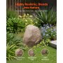 VEVOR Faux Rock Cover, Outdoor Fake Rock Well Pump Cover, Realistic Natural Texture, Lightweight & Weather-Resistant Artificial Boulder for Landscaping Garden Yard Décor, Sandy Brown, Small Size