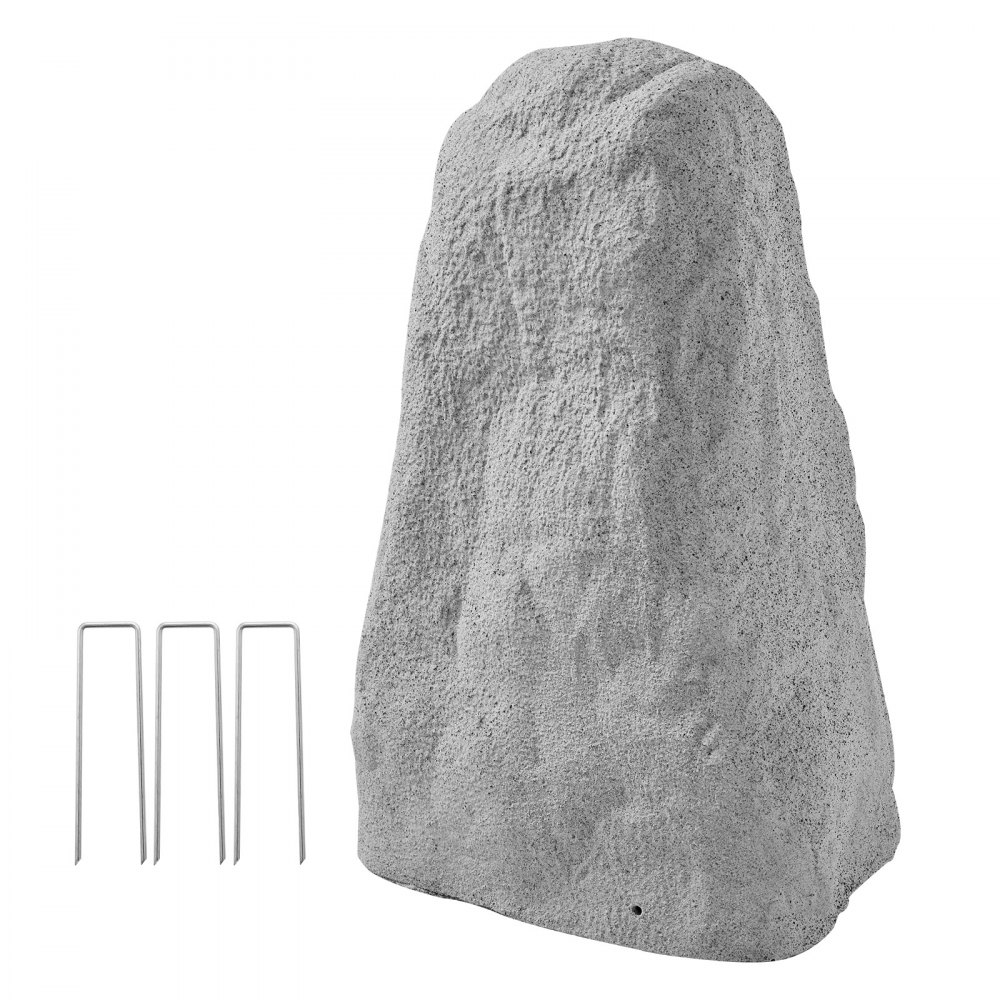 VEVOR Cover Rock, kunstmatige afdekking voor buiten, realistische steenlook, tuinrots, kunstmatige rots van polyresin voor landschapsarchitectuur, tuindecoratie, transformatorhuis grijs, 355x390x595mm