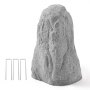 VEVOR Cover Rock, kunstmatige afdekking voor buiten, realistische steenlook, tuinrots, kunstmatige rots van polyresin voor landschapsarchitectuur, tuindecoratie, transformatorhuis grijs, 355x390x595mm