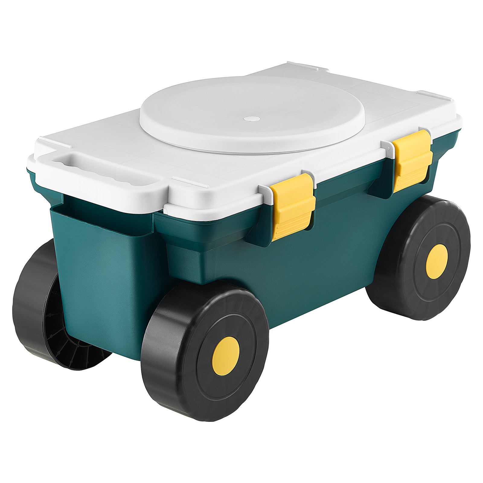 VEVOR Mobiele Tuinstoel 520 x 310 x 280 mm, Zitplaatswagen, 2-in-1 Tuinwagen, Rolstoel, Draagvermogen tot 123 kg, Tuinhulp, Tuinkruk met opbergruimte voor wieden en planten in de tuin