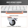 VEVOR Mobiele Lastafel 91.4x45.7cm Laswerkbank 544kg Laadvermogen Gatentafel 94 Gaten (φ1.6cm) Werkbank Koolstofstalen Werktafel Laskar met Wielen 4 Gereedschapssleuven