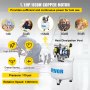 VEVOR Vertical Air Compressor 8.8 Gallon Ultra Quiet Oil-free Air Compressor 40L Tank Silent Air Compressor 850W Oil free Compressor Low noise
