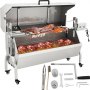 VEVOR Elektronische Lamsbraadmachine, 132 lbs Laden RVS BBQ Draaispit Rotisserie Kit, Braaddoos met 40 W Motor Verstelbare Hoogte Afsluitbare Zwenkwielen Baffle voor Buiten Kamperen Kampvuurbarbecue