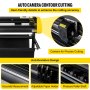 VEVOR Vinyl Cutting Machine, 870mm Max Paper Feed Cutting Plotter, Automatic Camera Contour Cutting LCD Screen Printer with Stand Adjustable Power & Speed