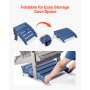 VEVOR Voetenbank voor Adirondack Stoelen, 400x480x330 mm, Opvouwbare Adirondack Voetenbank van HDPE Kunststof, Tuinstoel Veelgebruikt voor Buiten, Veranda, Zwembad, Gazon, Achtertuin, Blauw