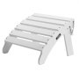 VEVOR Voetenbank voor Adirondack Stoelen, 450x500x350 mm, Opvouwbare Adirondack Voetenbank van HDPE Kunststof, Tuinstoel Veelgebruikt voor Buiten, Veranda, Zwembad, Gazon, Achtertuin, Wit