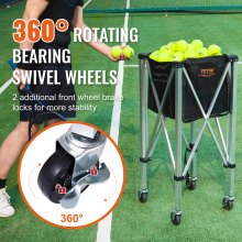 VEVOR tennisballenwagen tennisballenmand met wielen 150 ballen opvouwbaar