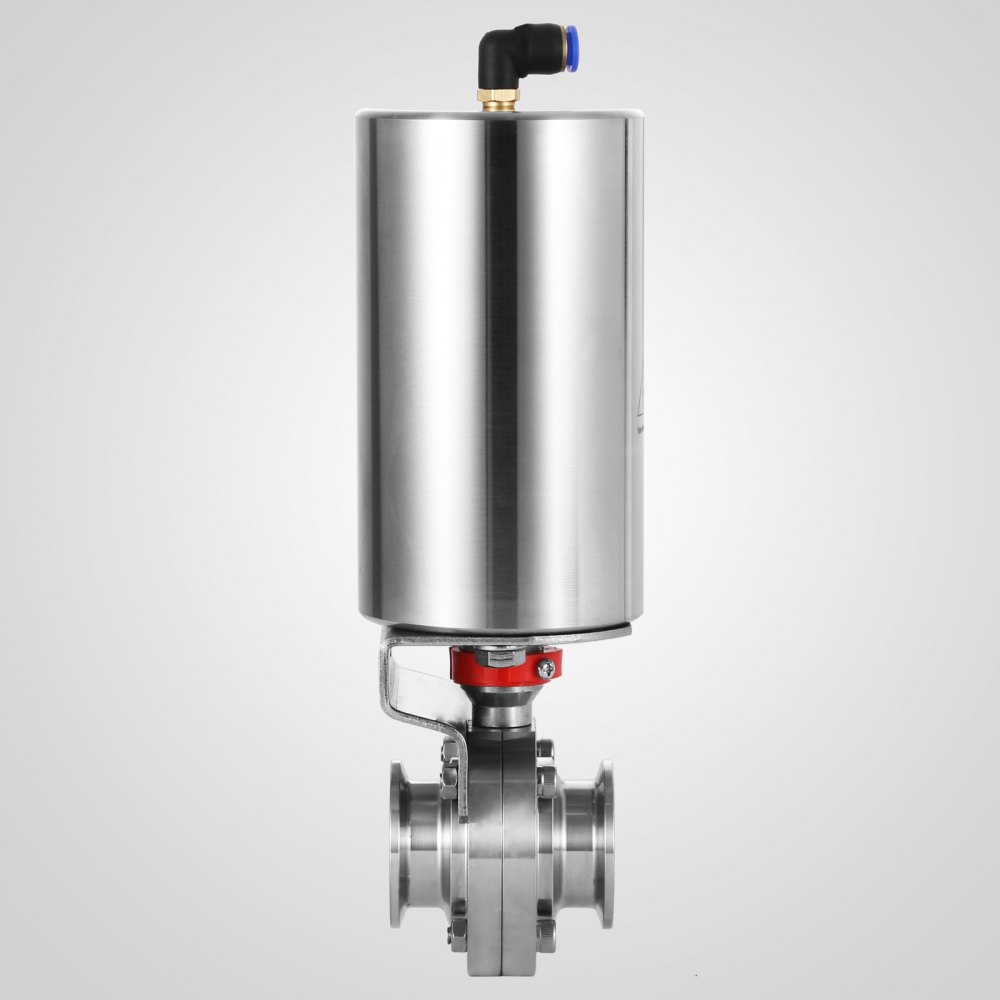 Roestvrij Pneumatische Actuator Sanitaire Vlinderklep DN25 Tri Clamp SUS304 NIEUW