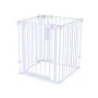 VEVOR metalen haardveiligheidshek, boren niet nodig, 753 mm, 4-delige set, wit, haardveiligheidshek voor honden, dubbele driehoekige steun, metalen constructie, vrijstaand of aan de muur te bevestigen, flexibele vormen