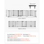 VEVOR Haardveiligheidshek, Hekwerk zonder boren, 753 mm, 6-delige set, Zwart, Haardveiligheidshek voor honden, Dubbele driehoekige steun, Metalen constructie, Vrijstaand of aan de muur te bevestigen, Flexibele vormen