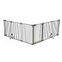 VEVOR Freestanding Dog Gate 32" Tall 6-Panel Foldable Metal Dog Gate Black, For Stairs Doorways, Dual-Triangle Support, Sturdy Metal Construction, Freestanding or Wall Mount, Flexible Shapes, Easy Fit