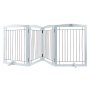 VEVOR Free Standing Dog Gate 32x96.5 inch Freestanding Pet Gate Foldable White