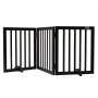 VEVOR Free Standing Dog Gate 24x60 inch Freestanding Pet Gate Foldable Brown