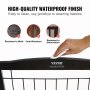 VEVOR Free Standing Dog Gate 32x96.5 inch Freestanding Pet Gate Foldable Brown