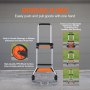 VEVOR Folding Hand Truck, 275 lbs Load Capacity, Aluminum Portable Cart, Convertible Hand Truck and Dolly with Telescoping Handle and PP+TPR Wheels, Ultra Lightweight Super Strong for Moving Warehouse