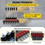 VEVOR Hydraulic Directional Control Valve, 6 Spool Hydraulic Spool Valve, 11 GPM Hydraulic Loader Valve, 3600 PSI Directional Control Valve, Hydraulic Valves And Controls For Tractors Loaders Tanks