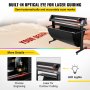 VEVOR Vinyl Snijplotter Vinylsnijder 1350mm Snijplotter Machine Led Vinyl Cutter Semi-automatisch Ingebouwd Optisch Oog Lasergeleiding Compatibel