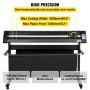 VEVOR Vinyl Snijplotter Vinylsnijder 1350mm Snijplotter Machine Led Vinyl Cutter Semi-automatisch Ingebouwd Optisch Oog Lasergeleiding Compatibel