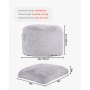 VEVOR Bean Bag Bed Convertible Bean Bag Chair to Mattress, Bed Chair (1118 x 1118 x 686 mm) met wasbare hoes voor volwassenen, gevuld met zacht pluche, grijs (volledige maat)
