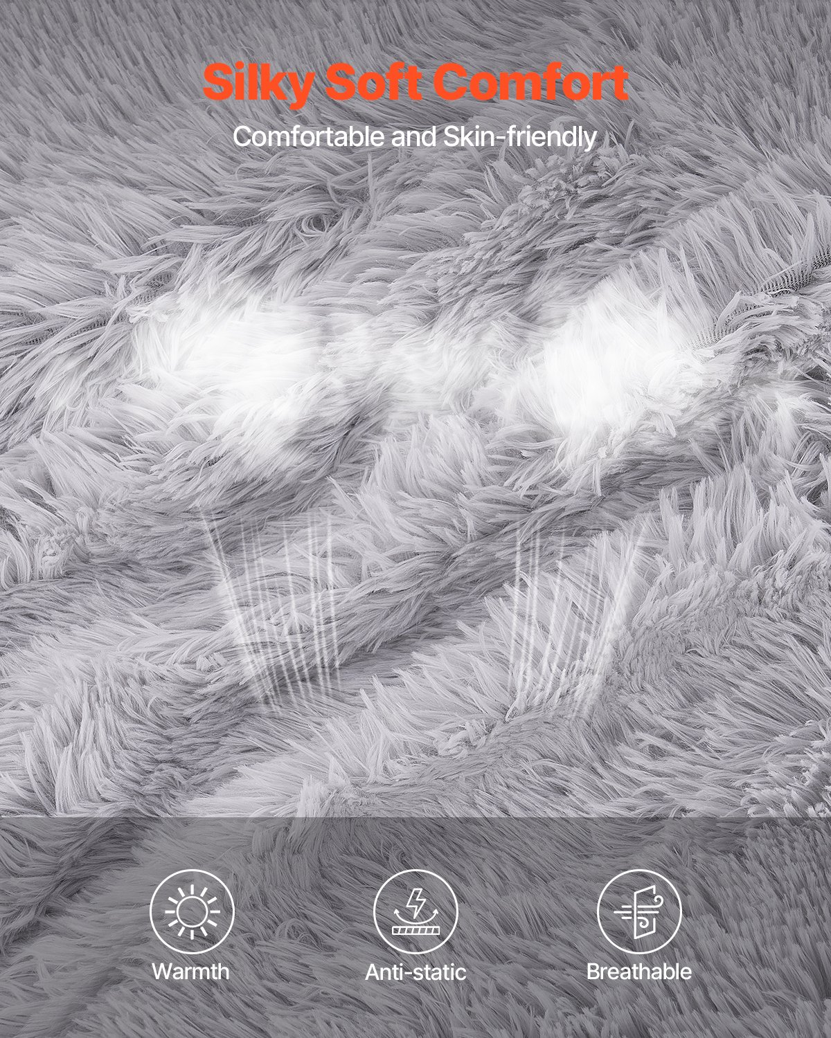 VEVOR Bean Bag Bed Convertible Bean Bag Chair to Mattress, Bed Chair (1118 x 1118 x 686 mm) met wasbare hoes voor volwassenen, gevuld met zacht pluche, grijs (volledige maat)