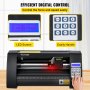 VEVOR Vinyl Cutter, 375mm Vinyl Plotter, LED Screen Plotter Cutter, Semi-Automatical Built-in Optical Eye for Accurate Guiding, Compatible with SignMaster Software for Windows System Desktop Design