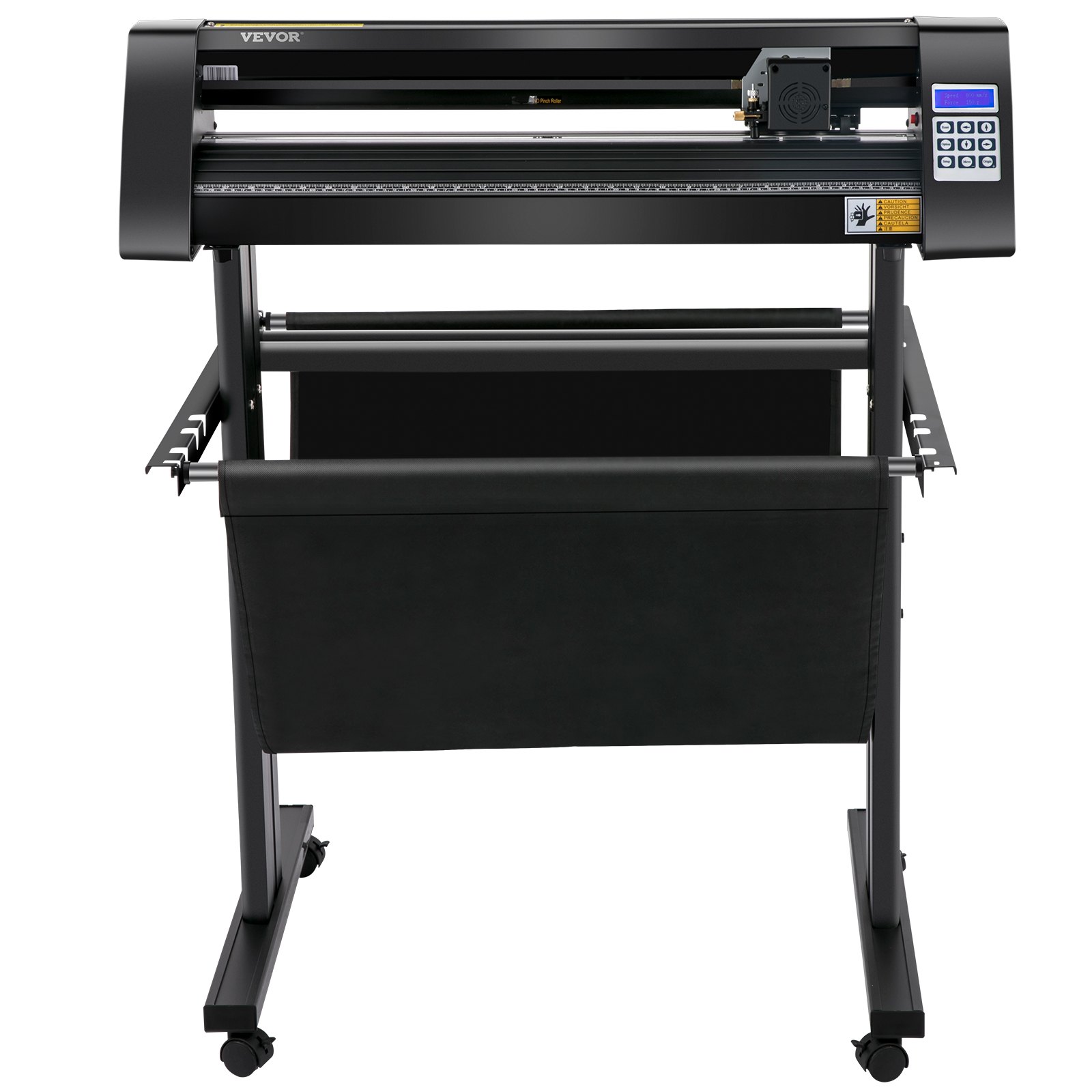 VEVOR Vinyl Snijplotter, 720mm Snijplotter Machine, LEDscherm Vinyl Cutter Plotter, Semi-automatisch Ingebouwd Optisch Oog Lasergeleiding, Compatibel met SignMaster-software voor Windows met Standaard