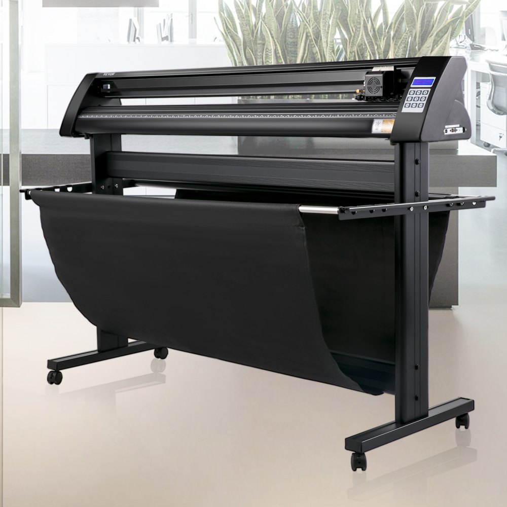 VEVOR Vinyl Snijplotter, 1350 mm Snijplotter Machine, LED Vinyl Cutter Plotter, Semi-automatisch Ingebouwd Optisch Oog voor Lasergeleiding, Compatibel met SignMaster-software Windows met Standaard