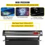 VEVOR Vinyl Snijplotter, 1350 mm Snijplotter Machine, LED Vinyl Cutter Plotter, Semi-automatisch Ingebouwd Optisch Oog voor Lasergeleiding, Compatibel met SignMaster-software Windows met Standaard