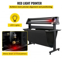 VEVOR Vinyl Snijplotter 1350 mm Snijplotter Vinylsnijder Led Vinyl Cutter Semi-automatisch Ingebouwd Optisch Oog voor Lasergeleiding Compatibel