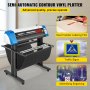 VEVOR Vinyl Cutting Machine Plotter Machine, 87 cm Vinyl Cutter, Semi-Automatic DIY Vinyl Printer Cutting Machine, Manual Positioning Sign Cutting with Floor Stand Signmaster Software