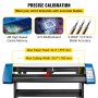 VEVOR Vinyl Cutting Machine Plotter Machine, 87 cm Vinyl Cutter, Semi-Automatic DIY Vinyl Printer Cutting Machine, Manual Positioning Sign Cutting with Floor Stand Signmaster Software