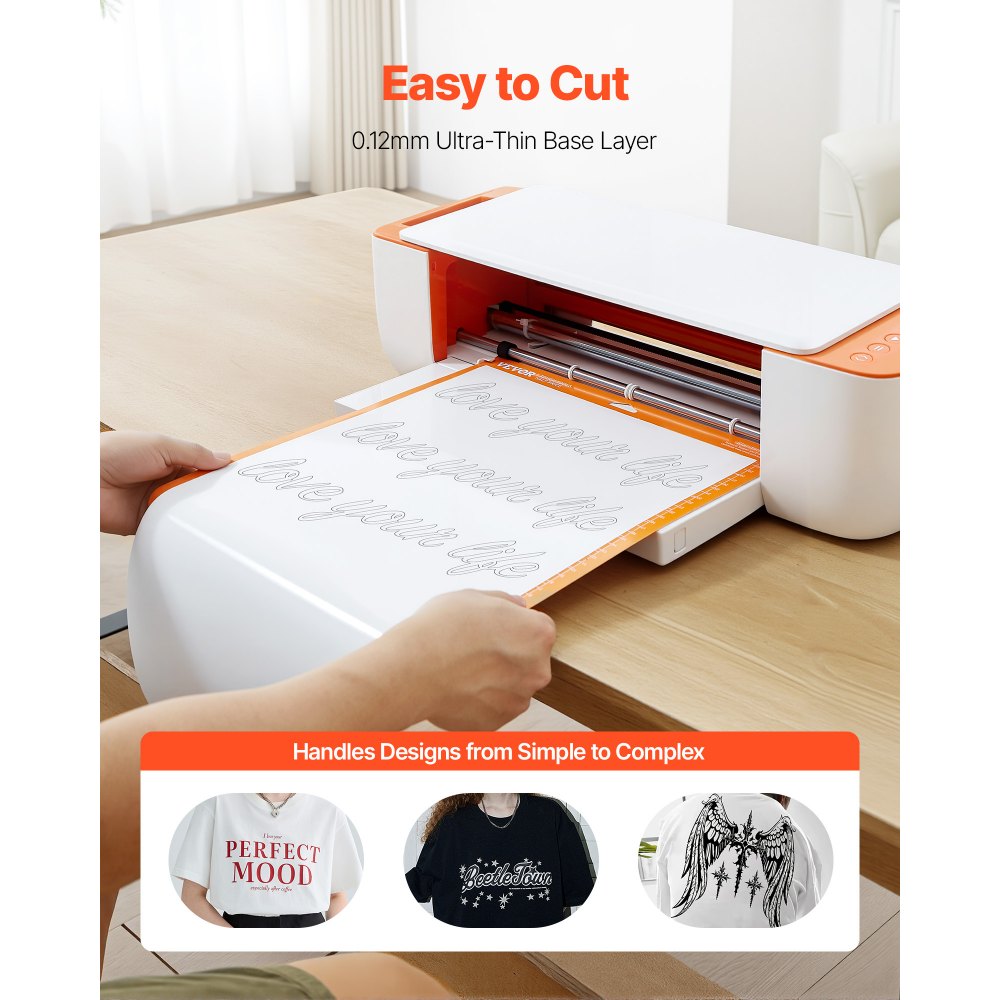 VEVOR Heat Transfer Vinyl (304,8 x 304,8 mm) 80 vellen, diverse kleuren, plotterfilm compatibel met snijmachines, strijkfolie voor T-shirts, kussens, hoeden