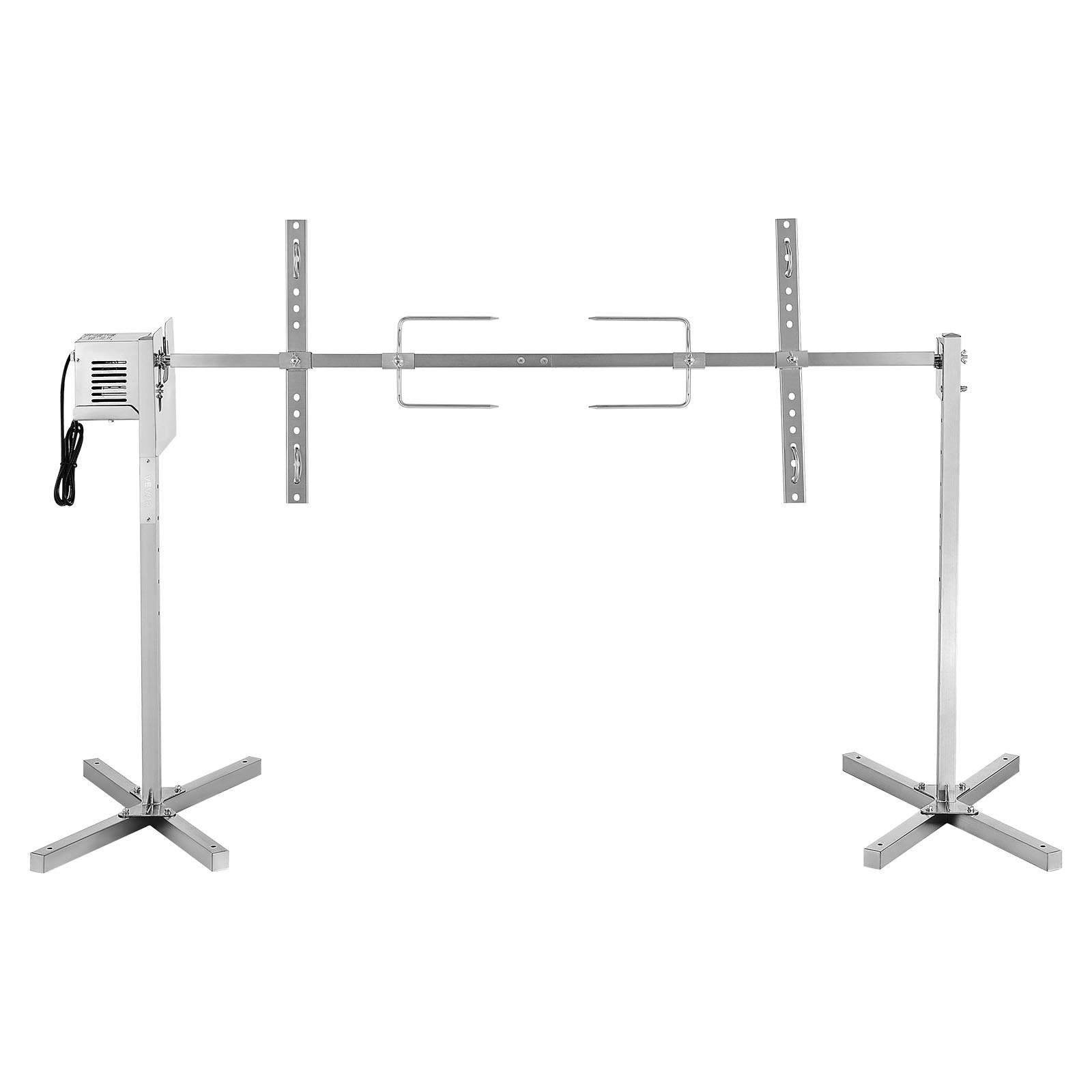 VEVOR Speenvarkengrill, Lamsgrill, Spitgrill, Rotisseriegrill 1422,4 mm, AC 220-240 V, 8-traps elektrische rotisseriegrillset met een draagvermogen van 60 kg, 38 W motor, grillset voor feestjes